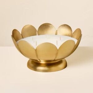 Large scalloped gold candle holder - Hearth & Hand with Magnolia